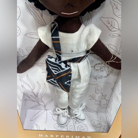 Lot of 2 Handmade Linen Dolls by HARPERIMAN Yumi & Mia - Picture 3 of 7